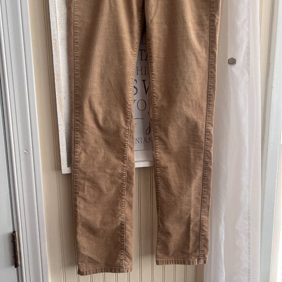 LOFT Ann Taylor Corduroy Pants Women sz 4 Modern Straight Tan - Picture 3 of 6